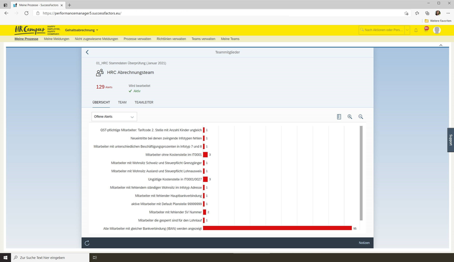 SAP Payroll Control Center HR Campus